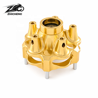 Zhicheng – Moyeu de roue de moto CNC haute précision en alliage d'aluminium, conception à 5 piliers, anodisé or, anti-corrosion/durable