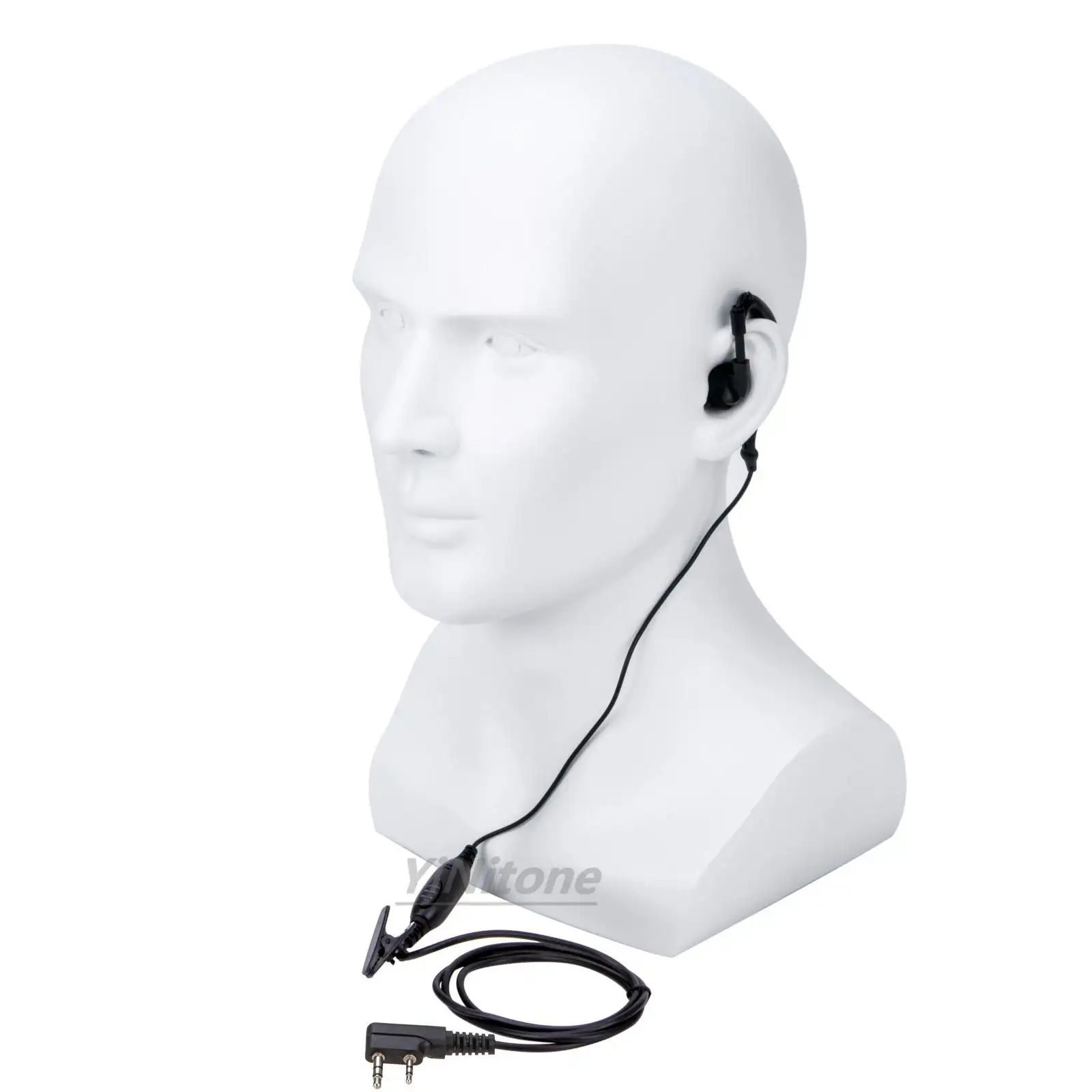 walkie talkie Headset with PTT MIC intercom for KENWOOD HYT BAOFENG UV5R radio earphone 2 PIN TK G-type Earhook Earpiece