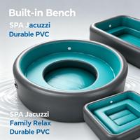Piscine gonflable ronde SK personnalisée en PVC 2x1m avec sièges, jacuzzi gonflable pour jardin, prix usine