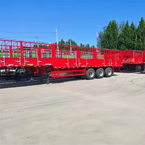 Semirremolque de Carga con Barandas de Acero de 3 Ejes, Capacidad de Carga de 40T-80T, Longitud de 13000mm, en Venta - Product Image 3