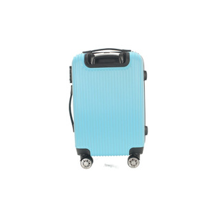 Lightweight Zippered <b>Suitcase</b> 20-Inch Spinner Travel Luggage Unisex Solid Color Detachable Handle Lake Blue - Product Image 4