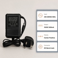 Transformateur de puissance pour alimentation électrique DC 5V 2,5a, sortie unique micro USB avec interrupteur, adaptateur de prise ue pour Raspberry Pi 3 modèle B