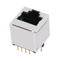 1-1840418-1 1000 Base-T 180-Grad-Ethernet-Steckverbinder mit Einzelport 10-poliger Vertikaler RJ45 Modularstecker