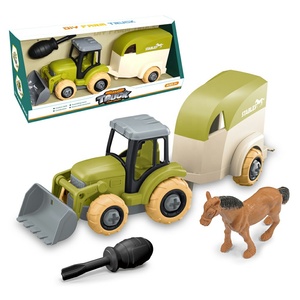 Brain Development Toy Disassembly Screwdriver Tool Farmer Car Take Apart Trucks Set