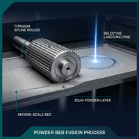 Roller Rekotator Baja Tahan Karat Kustom untuk Printer 3D SLM ISO G1.0 Presisi Seimbang Hollow Spline Powder CNC Machined