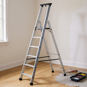 Ttake Opening <b>Ladder</b> Aluminum Step <b>Ladder</b> 6 Ft With Non Slip Feet For Home Use - Product Image 3