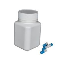 Flacon carré en plastique blanc HDPE de 140ML pour capsule de pilule de médecine orale solide avec bouchon à vis sécurisé et joint étanche