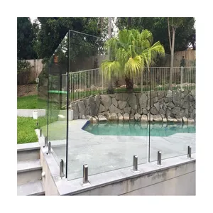 Pool Glass Railing New Design Hot Sale Glass Pool Fence Stainless Steel 2205 Adjustable Glass Railing Spigot