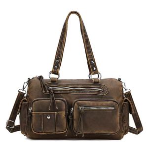 New Women's Autumn <b>Zipper</b> Tote Shoulder <b>Bag</b> Cross-Border Fashion Printed Casual Versatile <b>Large</b> Capacity - Product Image 2