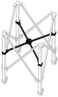 JTC07A chariot de ramassage de Basket-Ball mobile de haute qualité, pliable, ballon de Football, de Tennis, de Tennis, avec roue