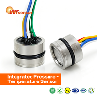 Capteur combiné de température et de pression PC20B 19 mm, piézorésistif, en acier inoxydable 316L, 6 fils, 100 MPa, sur mesure pour processus industriels