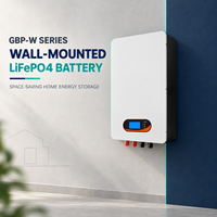 Système de batterie de stockage d'énergie solaire domestique hors réseau LiFePO4 empilable mural 5KW 10KW 200Ah CAN 25.6V 48V 51.2V