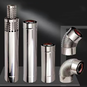 Tuyau d'échappement en acier inoxydable pour chaudière à gaz 60/100mm, pièces de rechange murales pour camping-car, usage domestique, extérieur et garage - Product Image 1
