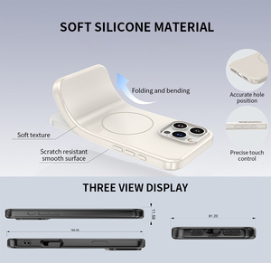 Ốp điện thoại <span class=keywords><strong>TPU</strong></span> mềm cao cấp cho <span class=keywords><strong>iPhone</strong></span> 16 15 Pro Max Plus 14 Pro Max 13 12 11 XS XR, hỗ trợ sạc không dây, từ tính, bề mặt bóng - Product Image 2