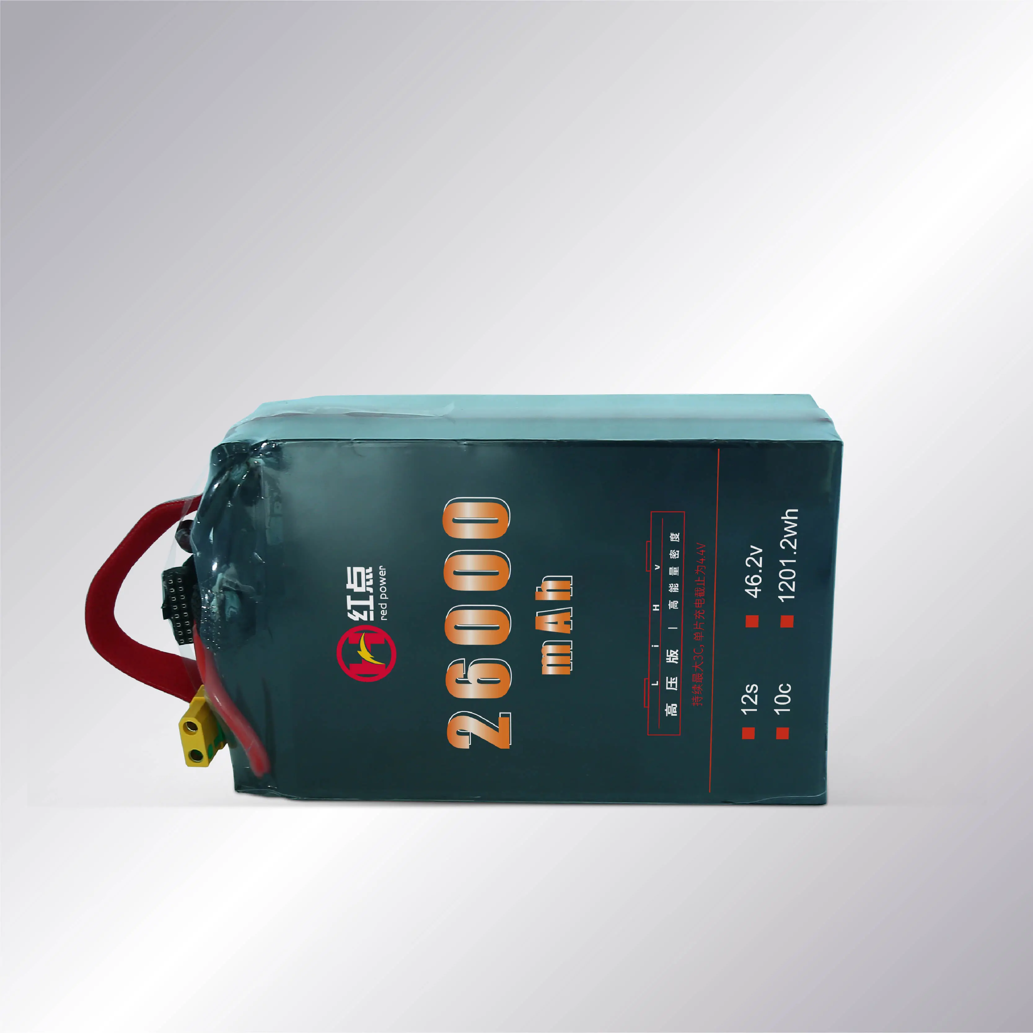 46.2V 26000mAh 26Ah12S हाई वोल्टेज बैटरी ली-पो निर्माण HD UAV पावर ड्रोन बैटरी UAV फिक्स्ड-विंड Vtol मल्टी-रोटर