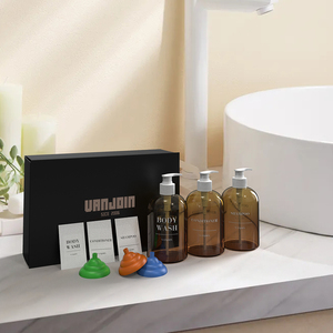 หรูหราที่กำหนดเองแสงสีฟ้าที่ว่างเปล่าขวดสบู่เหลวมือกล่องของขวัญ-3ขวดสำหรับหนึ่งกล่องที่มีโลโก้ที่กำหนดเองและกล่องกระดาษสี - Product Image 5