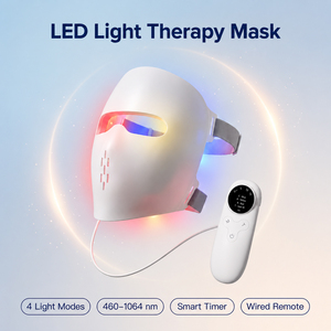 Maschera Facciale LED a Infrarossi Lontani 5D in Silicone, Dispositivo per Cura del Viso 460nm 590nm 630nm 850nm 1064nm per <span class=keywords><strong>Bellezza</strong></span> Domestica - Product Image 1