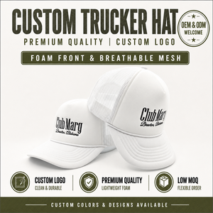 Gorra trucker de espuma estilo OTTO de alta calidad con logotipo bordado personalizado OEM, MOQ bajo, 5 paneles, parte trasera de malla, cierre snapback para hombre - Product Image 1