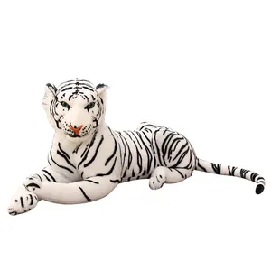 Hot Sale Lebensgröße Realistische Plüsch Tiger Kuscheltier Spielzeug Wild Zoo Park Promotion Geschenke für Kinder Plüsch Tiger