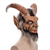 Lucifer Halloween Party Horror Masques Adulte Latex Masques Drôle Cosplay Party Props avec Cheveux Blancs Taille Adulte
