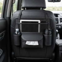 Organisateur de rangement réglable pour dossier de siège de voiture KXF, sac universel en cuir PU, boîte de rangement multifonction, protection anti-coup de pied, fabrication