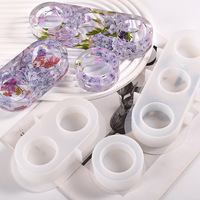 Béton Silicone Moule DIY Ciment Chandeliers Faisant Des Outils Silicone Béton Ciment Bougie Pot Titulaire Moules Poly Sac