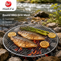 Grille de barbecue jetable en acier, ronde, sur mesure, à prix abordable, pour la vente en gros, à nettoyage rapide, anti-corrosion, avec rebord