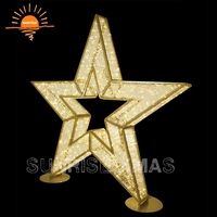 Kommerzielle 3ft 4ft 5ft 6ft 8ft 3D große LED Weihnachts stern Outdoor-Dekoration
