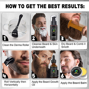 Best Mens Private Label All Original Luxury Beard <span class=keywords><strong>Kit</strong></span> Custom Beard Oils Care Beard Growth <span class=keywords><strong>Kit</strong></span> - Product Image 3