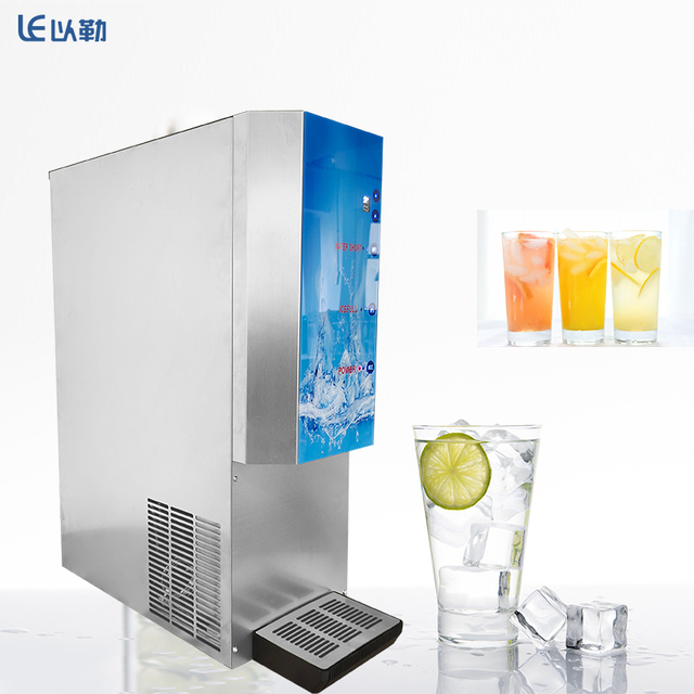 Electric Hotel Use Ice Vending Machine with Water Dispenser Stainless Steel Housing 20kg/24h Capacity Commercial Ice Maker