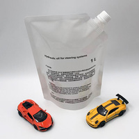 1L Emballage blanc brillant Stand Up Pouch Refermable Non toxique Sac Bec Poche Pour Voiture Huile Chimique Liquide
