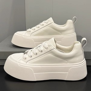Zapatos Casuales de Moda con Plataforma Gruesa, Estilo Moderno Primavera 2026, con Cordones Inclinados y Suela Blanca - Product Image 3
