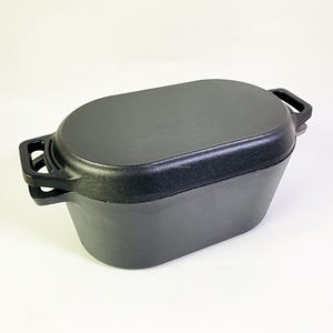 Olla Holandesa <span class=keywords><strong>de</strong></span> <span class=keywords><strong>Hierro</strong></span> <span class=keywords><strong>Fundido</strong></span> <span class=keywords><strong>de</strong></span> Forma Clásica con Tapa <span class=keywords><strong>para</strong></span> <span class=keywords><strong>Pan</strong></span>, <span class=keywords><strong>Cazuela</strong></span>, Cocina Duradera - Product Image 2