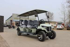 Carrito de golf todoterreno eléctrico blanco y negro, 5-6 asientos, 72V, 30-50 Km/h, rango de 90km, carrito turístico - Product Image 3