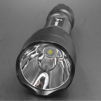 Lampe torche LED portable C8 pour le camping, rechargeable, IP65, 1000+ lumens, corps en alliage d'aluminium, lentille en verre avec revêtement AR, LED SST-40.2