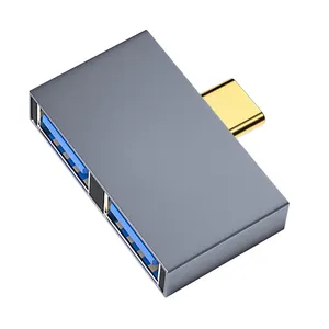 USB C 3.0 HUB Converter Transmission Sortie Stable 2 En 1 Type-C Mâle À Double USB 3.0 Femelle HUB Connecteur Pour PC Portable Ipad