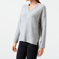 Personnaliser 100% Cachemire Pull en cachemire tricoté de haute qualité à col en V Pull en cachemire super doux pour femmes