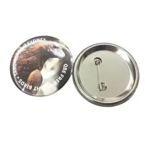 Supplier Printed Custom Logo Blank Tin Badge Pin Button Sublimation tin button badge Lapel Pin