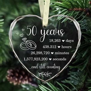 Trống hình trái tim giáng sinh kính Đồ trang trí UV in tim Kính đồ trang trí cho Giáng sinh - Product Image 1