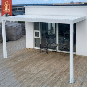 Toldo Retráctil Curvo de PVC Eléctrico <span class=keywords><strong>para</strong></span> Exteriores, Resistente a la Lluvia, con Luces LED, Pérgola Comercial, Diseño Nuevo - Product Image 5