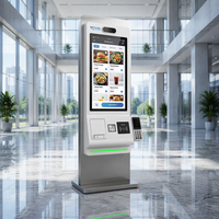 Self Servis Ödeme Kiosku Dokunmatik Ekranlı Sipariş Terminali Termal Yazıcı QR Tarayıcı Kartlı Ödeme Restoran Ödeme Noktası Ticari