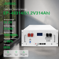 Baterai Lithium Iron Phosphate Tipe Rak 51.2V 314Ah 16076Wh Keamanan Tinggi 6000 Siklus Perlindungan BMS Terintegrasi untuk Solar Rumah