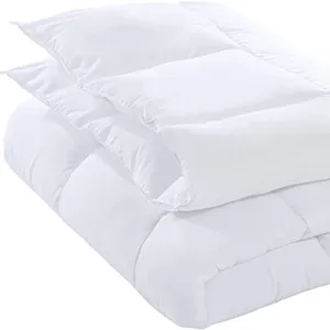 Down Alternative Comforter (Queen, White) - All Season Comforter - Plush Siliconized Fiberfill Duvet Insert - Box Stitched