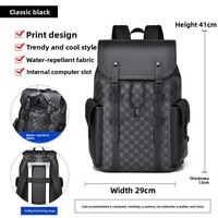 2025 sac à dos de voyage haut de gamme pour hommes polyvalent décontracté texturé sac d'ordinateur étanche pour voyage d'affaires doublure en Polyester