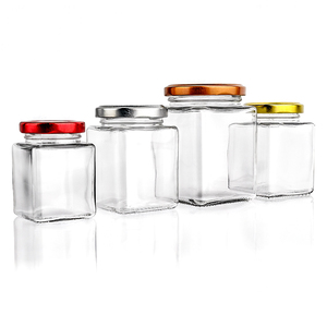 Bocaux en verre carrés <span class=keywords><strong>vides</strong></span> en gros <span class=keywords><strong>de</strong></span> 280 ml, 380 ml, 500 ml – <span class=keywords><strong>Pots</strong></span> en verre scellés polyvalents pour l'emballage <span class=keywords><strong>de</strong></span> miel, confiture et épices - Product Image 6