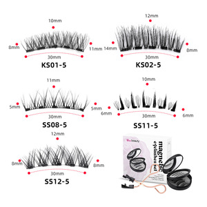 Juego de Pestañas Magnéticas, 6 Imanes, Pelo Sintético, Fuerte Adhesión Magnética, 3 Pares de Pestañas Postizas con Herramienta Aplicadora - Product Image 3
