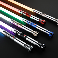 Sable de luz de una pieza para Dropshipping, con oscilación suave, luz base, espada de color infinito, juguete luminoso Neopixel, coleccionable divertido