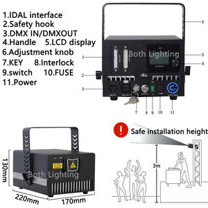 Les deux éclairages <span class=keywords><strong>Animation</strong></span> haute puissance 3W RGB <span class=keywords><strong>Dj</strong></span> Lights Laser Club Show DMX/SOUND/AUTO mariage <span class=keywords><strong>DJ</strong></span> effets de scène configurations de mariage - Product Image 4