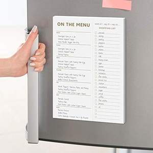 Logo personnalisé Sweetzer Orange or bloc-notes magnétique 7x10 pouces planificateur de repas liste d'épicerie <span class=keywords><strong>pour</strong></span> la planification de repas de perte de poids - Product Image 4