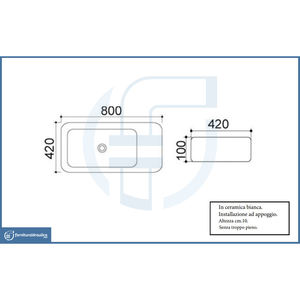 Lavabo de Encimera Moderno y Tradicional de 80x42cm, de Porcelana y Piedra, para Baño, Hotel o Casa de Campo, con Formas Ovaladas y Triangulares - Product Image 2
